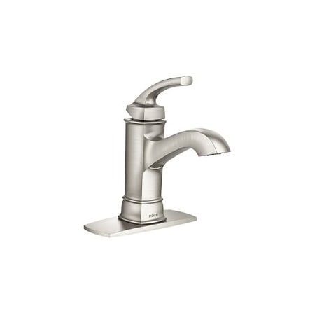 Moen Spot Resist Brushed Nickel One-Handle High Arc Bathroom Faucet WS84414MSRN
